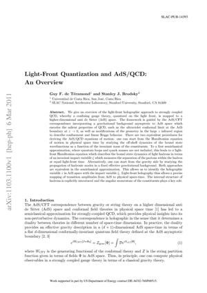 Light-Front Quantization and AdS/QCD: An Overview