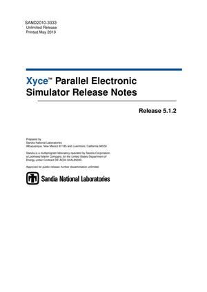 Xyce parallel electronic simulator release notes.