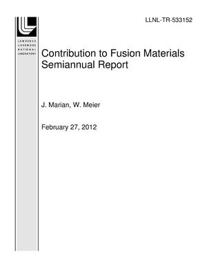 Contribution to Fusion Materials Semiannual Report