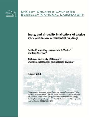 Energy and air quality implications of passive stack ventilation in residential buildings