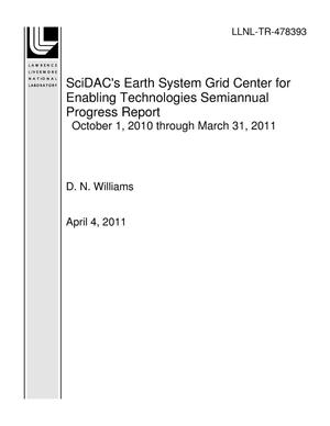SciDAC's Earth System Grid Center for Enabling Technologies Semiannual Progress Report October 1, 2010 through March 31, 2011