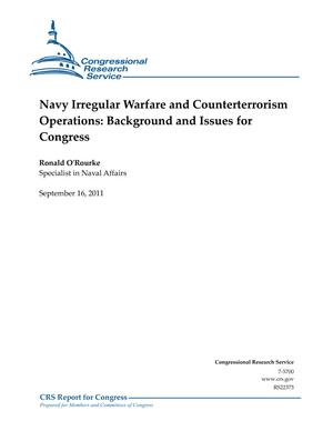 Navy Irregular Warfare and Counterterrorism Operations: Background and Issues for Congress