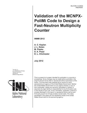 Validation of the MCNPX-PoliMi Code to Design a Fast-Neutron Multiplicity Counter