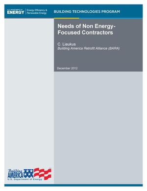 Needs of Non Energy-Focused Contractors