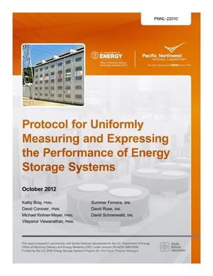 Protocol for Uniformly Measuring and Expressing the Performance of Energy Storage Systems