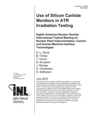 USE OF SILICON CARBIDE MONITORS IN ATR IRRADIATION TESTING