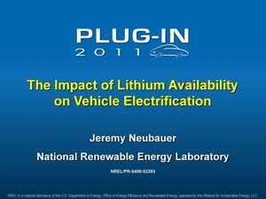 Impact of Lithium Availability on Vehicle Electrification