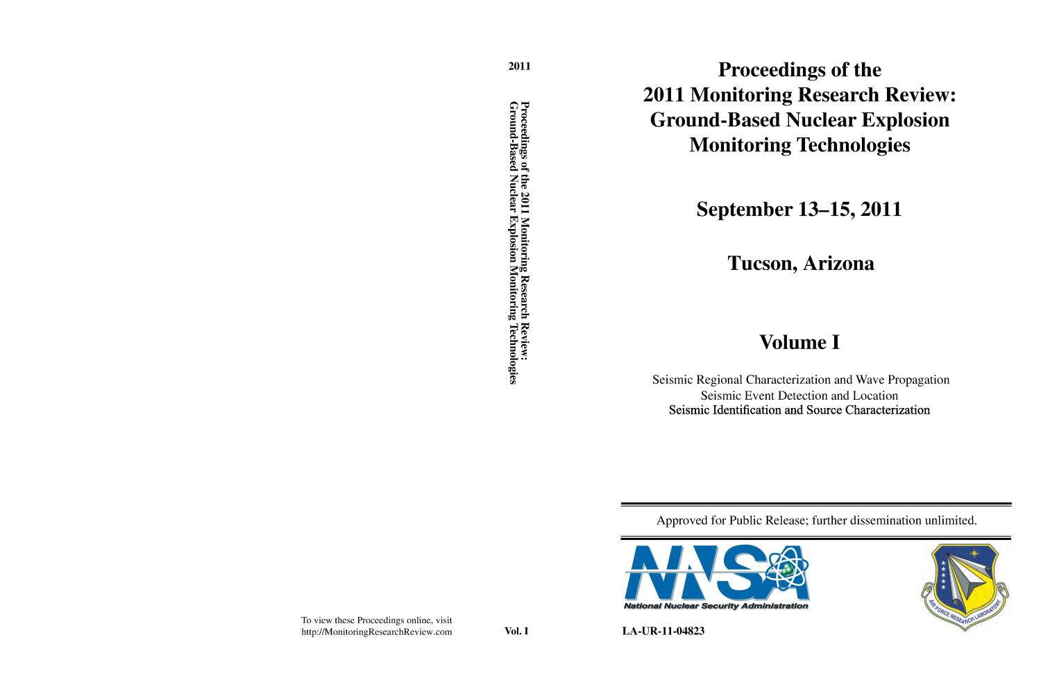 Proceedings of the 2011 Monitoring Research Review: Ground-Based Nuclear Explosion Monitoring Technologies
                                                
                                                    [Sequence #]: 1 of 888
                                                