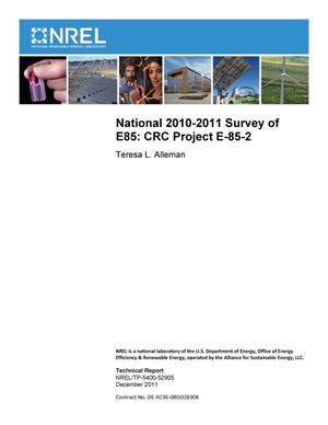 National 2010-2011 Survey of E85: CRC Project E-85-2