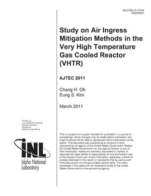 STUDY ON AIR INGRESS MITIGATION METHODS IN THE VERY HIGH TEMPERATURE GAS COOLED REACTOR (VHTR)