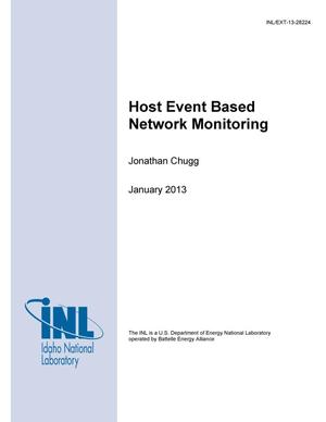 Host Event Based Network Monitoring