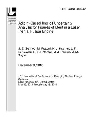Adjoint-Based Implicit Uncertainty Analysis for Figures of Merit in a Laser Inertial Fusion Engine