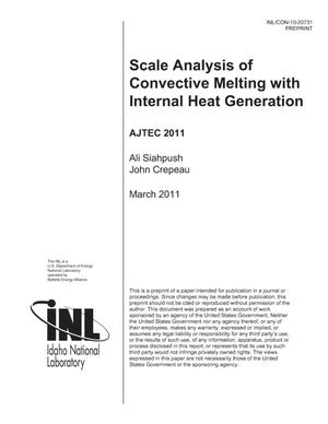 SCALE ANALYSIS OF CONVECTIVE MELTING WITH INTERNAL HEAT GENERATION