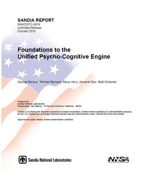Foundations to the unified psycho-cognitive engine.