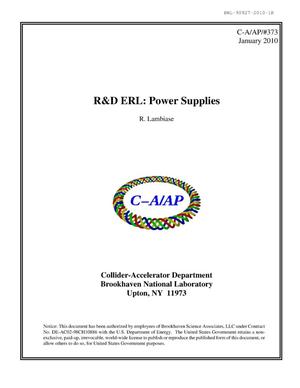 R&D ERL: Power Supplies