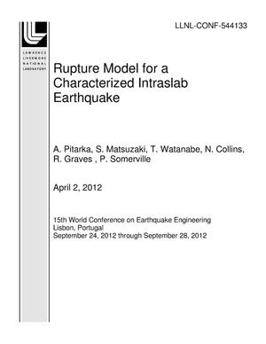 Rupture Model for a Characterized Intraslab Earthquake