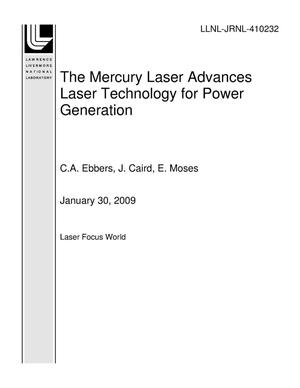 The Mercury Laser Advances Laser Technology for Power Generation