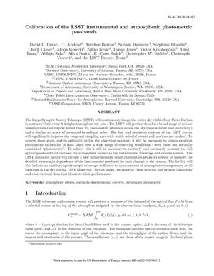 Calibration of LSST Instrumental and Atmospheric Photometric Passbands