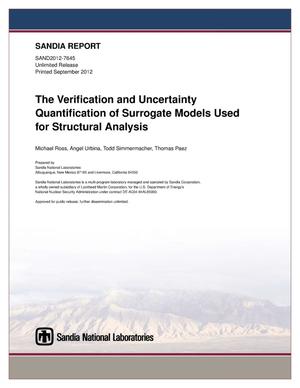 The verification and uncertainty quantification of surrogate models used for structural analysis.