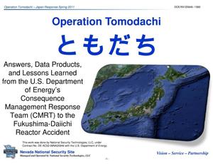 Operation Tomodachi: Answers, Data Products,and Lessons Learned from the U.S. Department of Energy&#x27;s Consequence Management Response Team (CMRT) to the Fukushima-Daiichi Reactor Accident