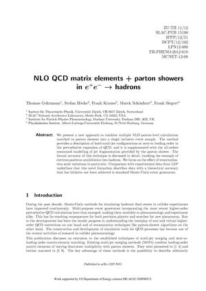 NLO QCD Matrix Elements + Parton Showers in e+ e- to Hadrons
