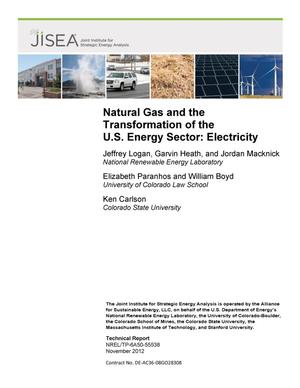 Natural Gas and the Transformation of the U.S. Energy Sector: Electricity