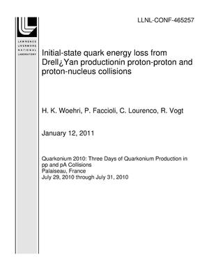 Initial-state quark energy loss from DrellYan productionin proton-proton and proton-nucleus collisions