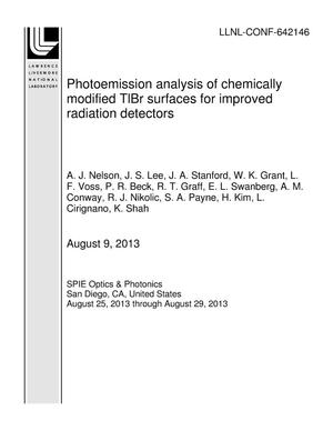 Photoemission analysis of chemically modified TlBr surfaces for improved radiation detectors