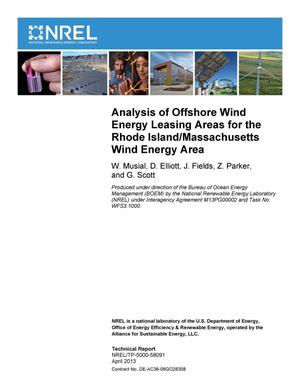 Analysis of Offshore Wind Energy Leasing Areas for the Rhode Island/Massachusetts Wind Energy Area