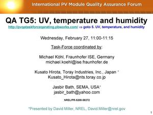 QA TG5: UV, Temperature and Humidity