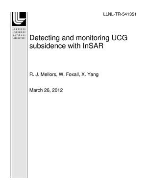Detecting and monitoring UCG subsidence with InSAR