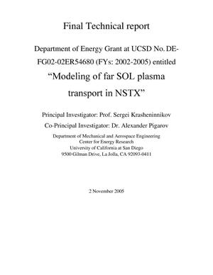 Modeling of far SOL plasma transport in NSTX