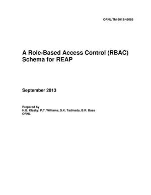 A Role-Based Access Control (RBAC) Schema for REAP Web App