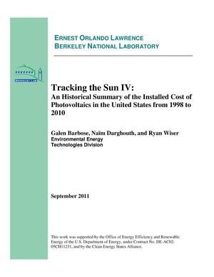 Tracking the Sun IV: An Historical Summary of the Installed Cost of Photovoltaics in the United States from 1998 to 2010
