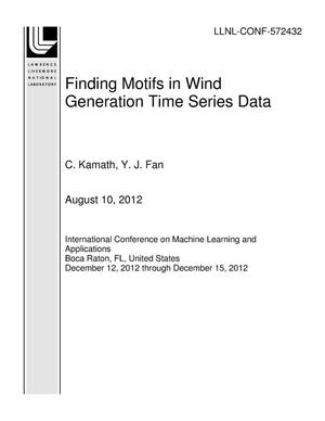 Finding Motifs in Wind Generation Time Series Data