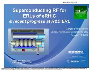 Superconducting RF for energy recovery linacs of eRHIC