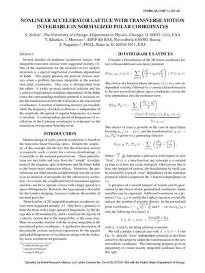 Nonlinear Accelerator with Transverse Motion Integrable in Normalized Polar Coordinates
