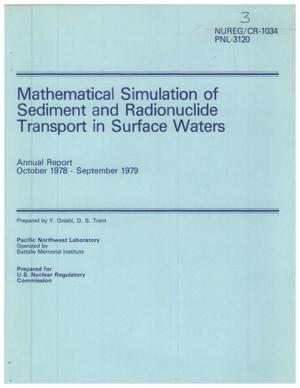 Mathematical Simulation of Sediment and Radionuclide Transport in Surface Waters