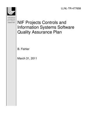 NIF Projects Controls and Information Systems Software Quality Assurance Plan