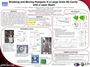 Breaking and Moving Hotspots in a Large Grain Nb Cavity with a Laser Beam