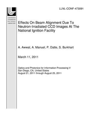 Effects On Beam Alignment Due To Neutron-Irradiated CCD Images At The National Ignition Facility