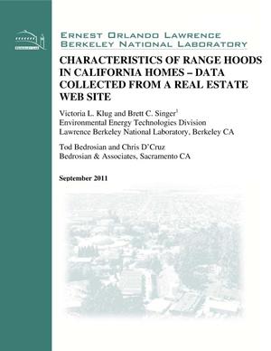 CHARACTERISTICS OF RANGE HOODS IN CALIFORNIA HOMES DATA COLLECTED FROM A REAL ESTATE WEB SITE