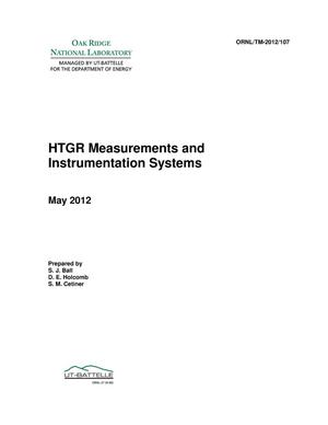 HTGR Measurements and Instrumentation Systems