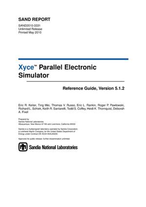 Xyce parallel electronic simulator.