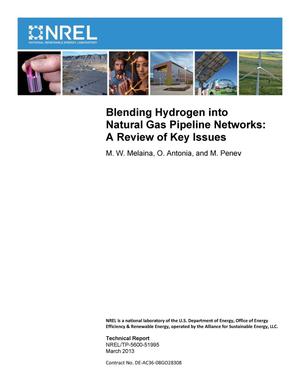Blending Hydrogen into Natural Gas Pipeline Networks: A Review of Key Issues