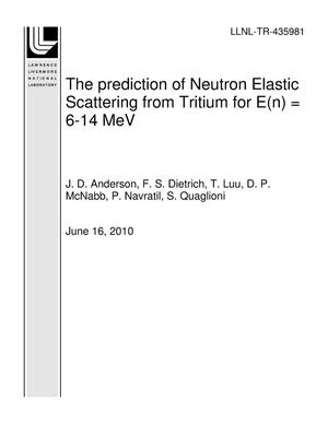 The prediction of Neutron Elastic Scattering from Tritium for E(n) = 6-14 MeV