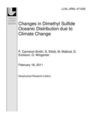 Changes in Dimethyl Sulfide Oceanic Distribution due to Climate Change