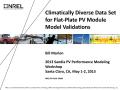 Presentation: Climatically Diverse Data Set for Flat-Plate PV Module Model Validati…
