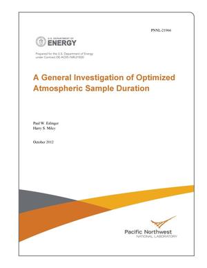 A General Investigation of Optimized Atmospheric Sample Duration