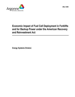 Economic Impact of Fuel Cell Deployment in Forklifts and for Backup Power under the American Recovery and Reinvestment Act